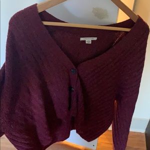 Oversized cropped American Eagle Cardigan